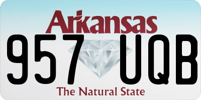 AR license plate 957UQB