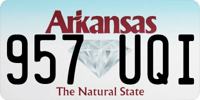 AR license plate 957UQI