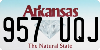 AR license plate 957UQJ