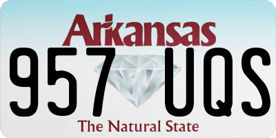 AR license plate 957UQS