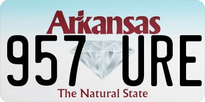 AR license plate 957URE