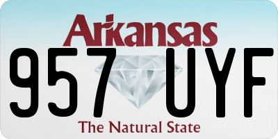 AR license plate 957UYF