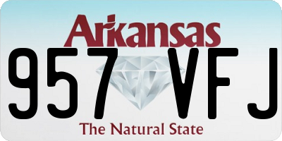 AR license plate 957VFJ