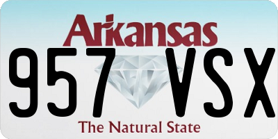AR license plate 957VSX