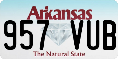 AR license plate 957VUB