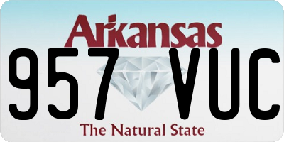 AR license plate 957VUC