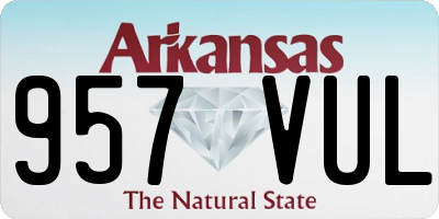 AR license plate 957VUL