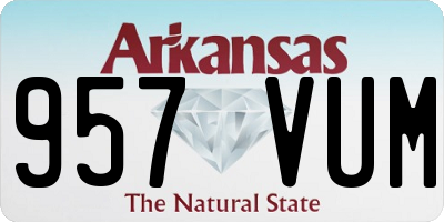 AR license plate 957VUM