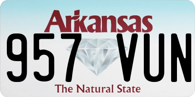AR license plate 957VUN