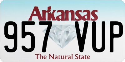 AR license plate 957VUP