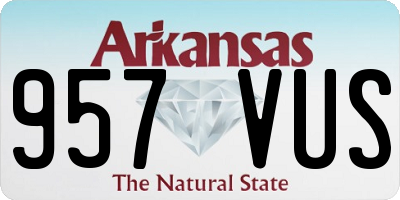AR license plate 957VUS
