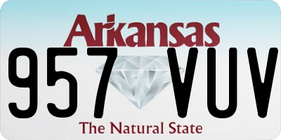 AR license plate 957VUV