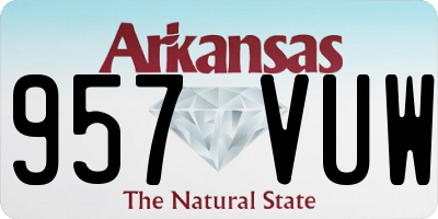 AR license plate 957VUW