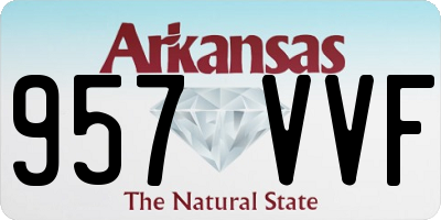 AR license plate 957VVF
