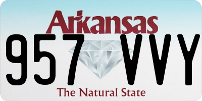 AR license plate 957VVY
