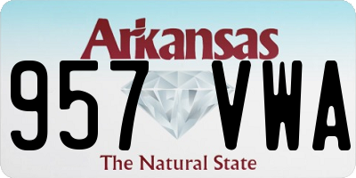 AR license plate 957VWA