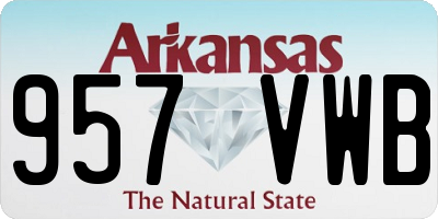 AR license plate 957VWB