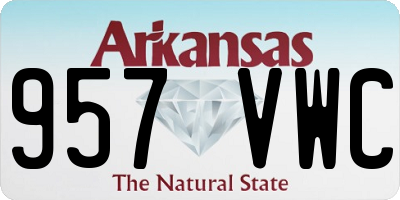 AR license plate 957VWC