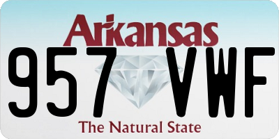 AR license plate 957VWF