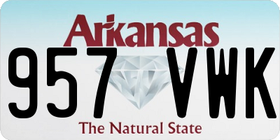 AR license plate 957VWK