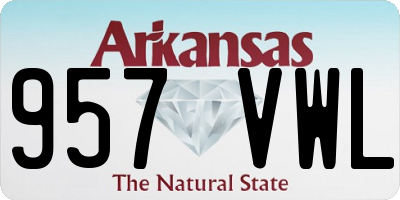 AR license plate 957VWL