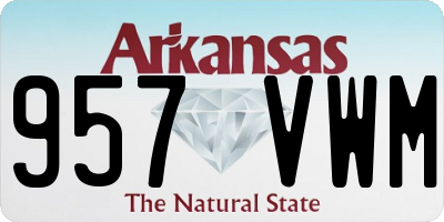 AR license plate 957VWM
