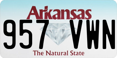 AR license plate 957VWN