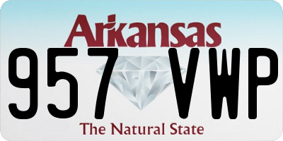 AR license plate 957VWP
