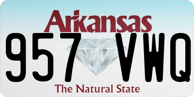 AR license plate 957VWQ