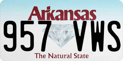 AR license plate 957VWS