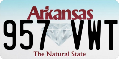 AR license plate 957VWT
