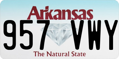 AR license plate 957VWY
