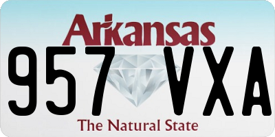 AR license plate 957VXA