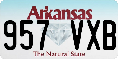 AR license plate 957VXB