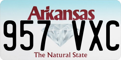 AR license plate 957VXC