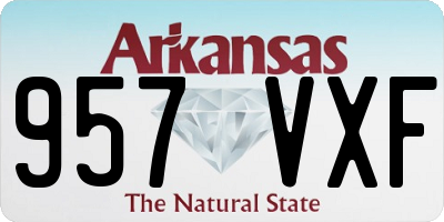 AR license plate 957VXF