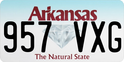 AR license plate 957VXG