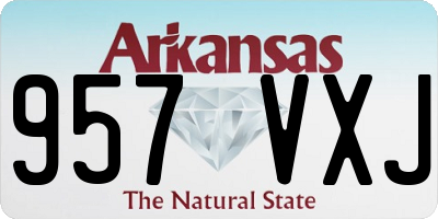 AR license plate 957VXJ