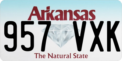 AR license plate 957VXK
