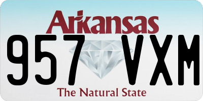 AR license plate 957VXM
