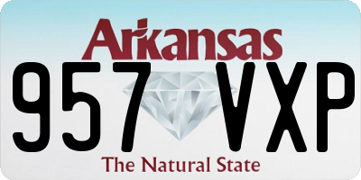 AR license plate 957VXP