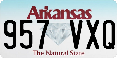 AR license plate 957VXQ