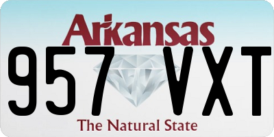 AR license plate 957VXT