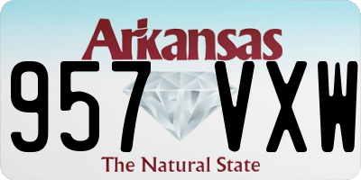 AR license plate 957VXW
