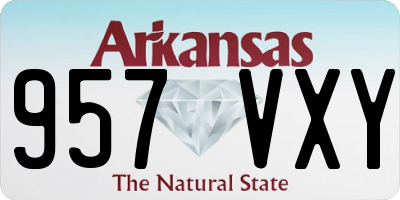 AR license plate 957VXY