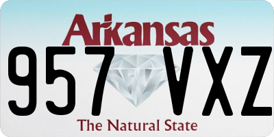 AR license plate 957VXZ