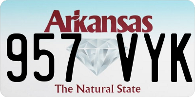 AR license plate 957VYK