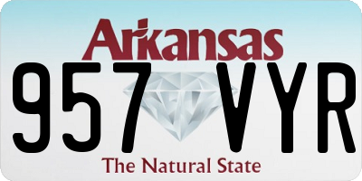 AR license plate 957VYR