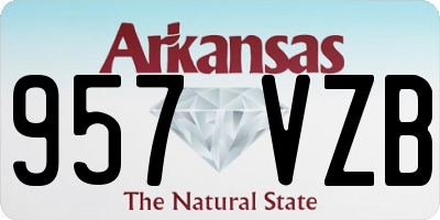 AR license plate 957VZB