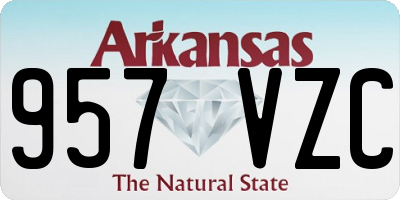 AR license plate 957VZC